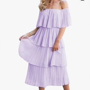 LILAC RUFFLE DRESS